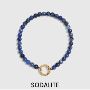 18K Gold Pvd Stainless Steel Semi
Precious Natural Stone Charm Keeper
Bracelet